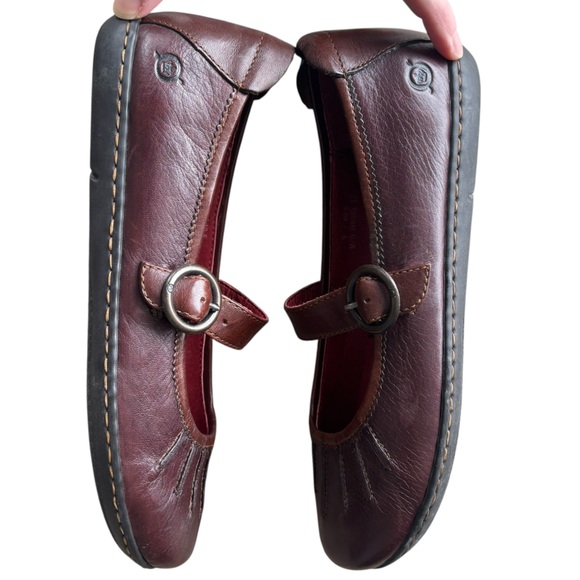 Born 2 Tone Reddish Brown Mary Jane Flats 9 - Picture 12 of 12